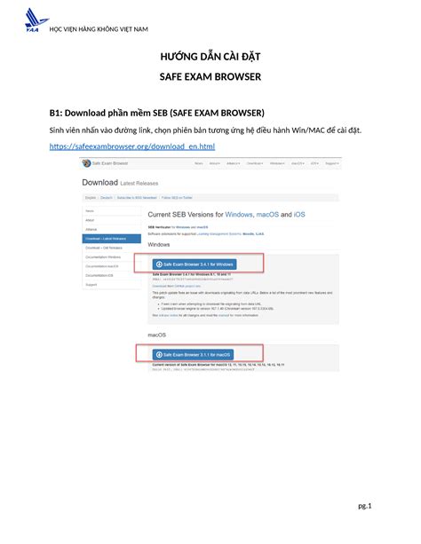 [Hướng dẫn cài đặt phần mềm SEB (Safe Exam  .
